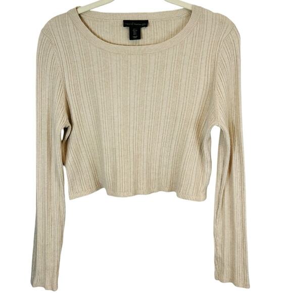 House of Harlow 1960 Crop Wool Cashmere Blend Sweater Sz Large - Picture 1 of 8